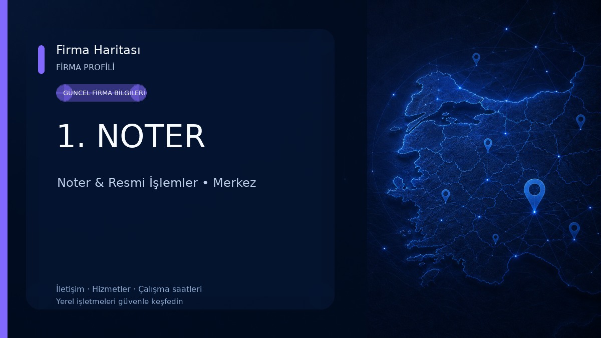1. NOTER Noter & Resmi İşlemler