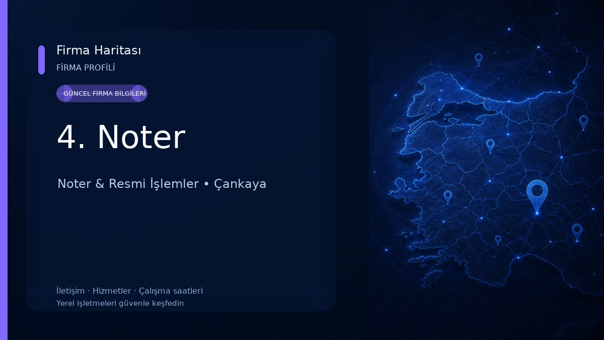 4. Noter Noter & Resmi İşlemler