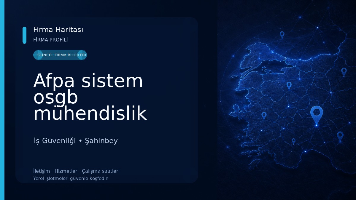Afpa sistem osgb mühendislik İş Güvenliği