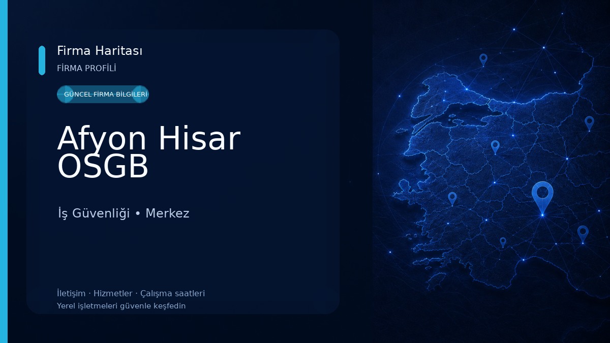 Afyon Hisar OSGB İş Güvenliği