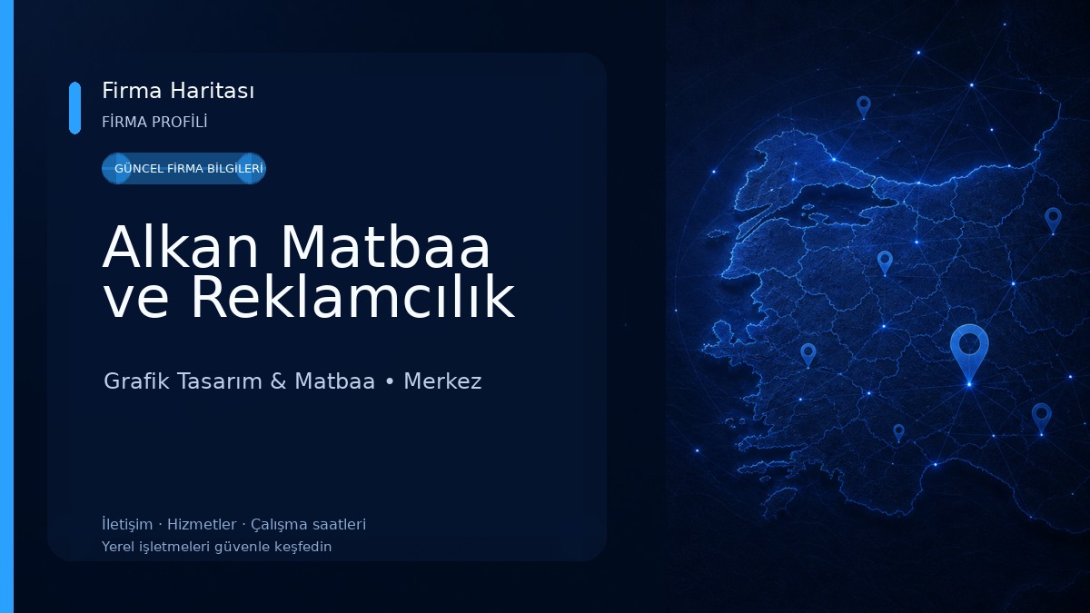 Alkan Matbaa ve Reklamcılık Grafik Tasarım & Matbaa