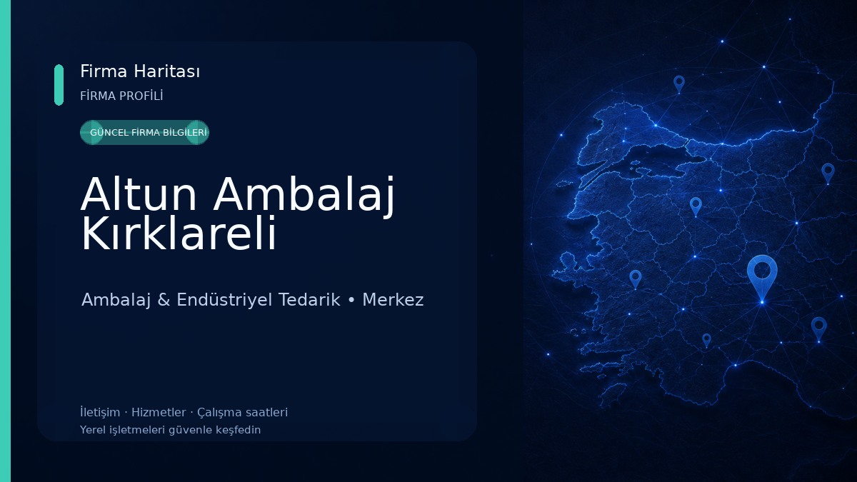 Altun Ambalaj Kırklareli Ambalaj & Endüstriyel Tedarik
