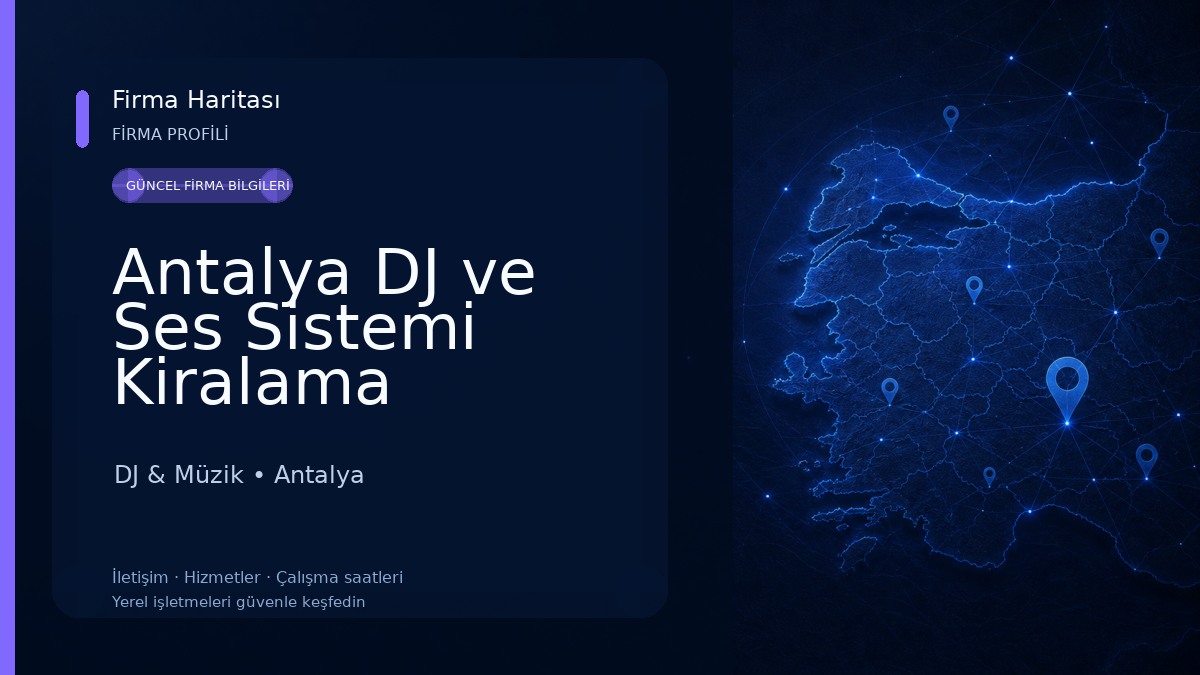 Antalya DJ ve Ses Sistemi Kiralama 