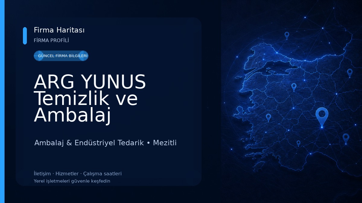 ARG YUNUS Temizlik ve Ambalaj Malzemeleri Ambalaj & Endüstriyel Tedarik