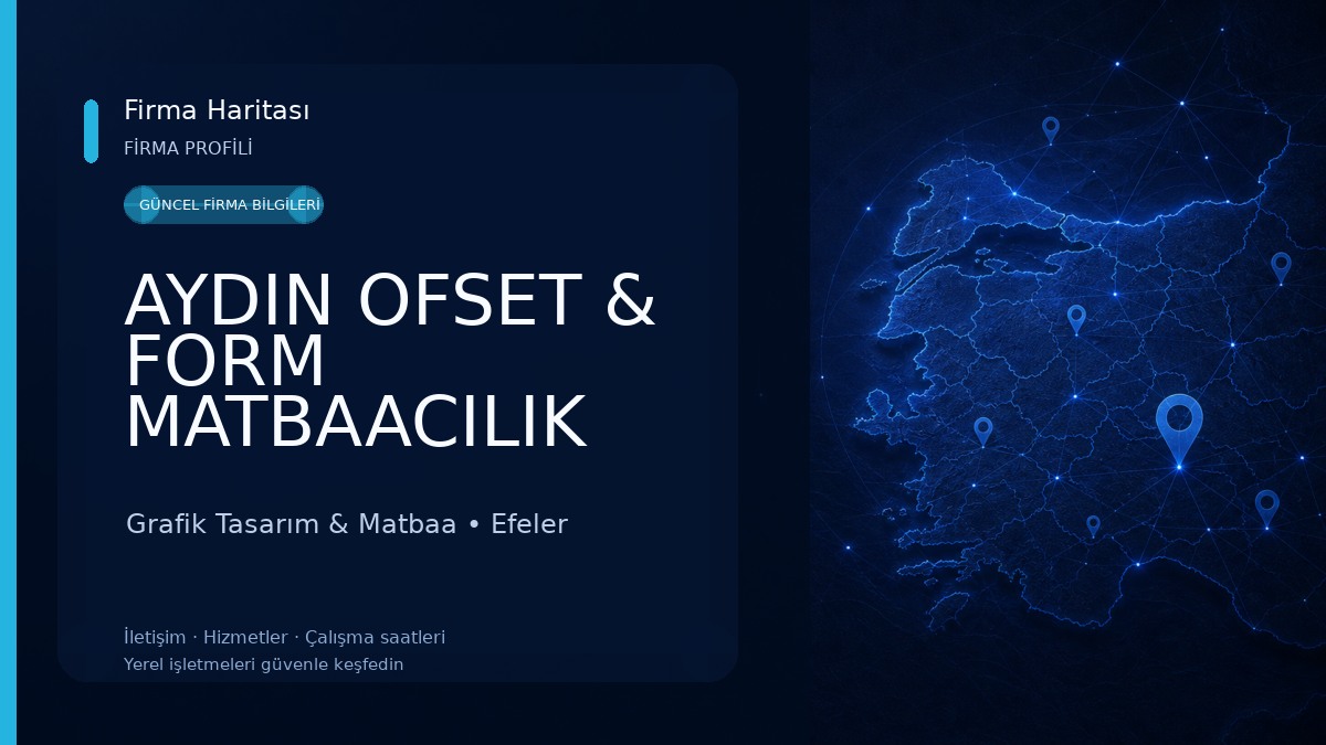 AYDIN OFSET & FORM MATBAACILIK Grafik Tasarım & Matbaa