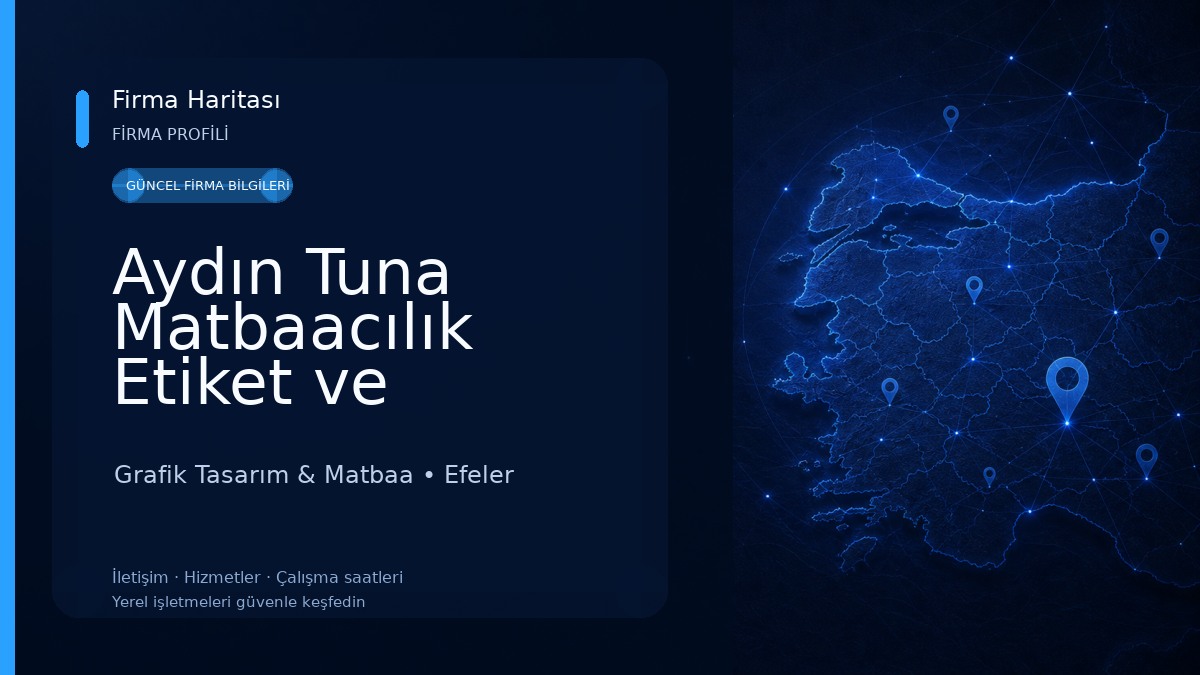 Aydın Tuna Matbaacılık Etiket ve Ambalaj San. Tic. Ltd. Şti. Grafik Tasarım & Matbaa