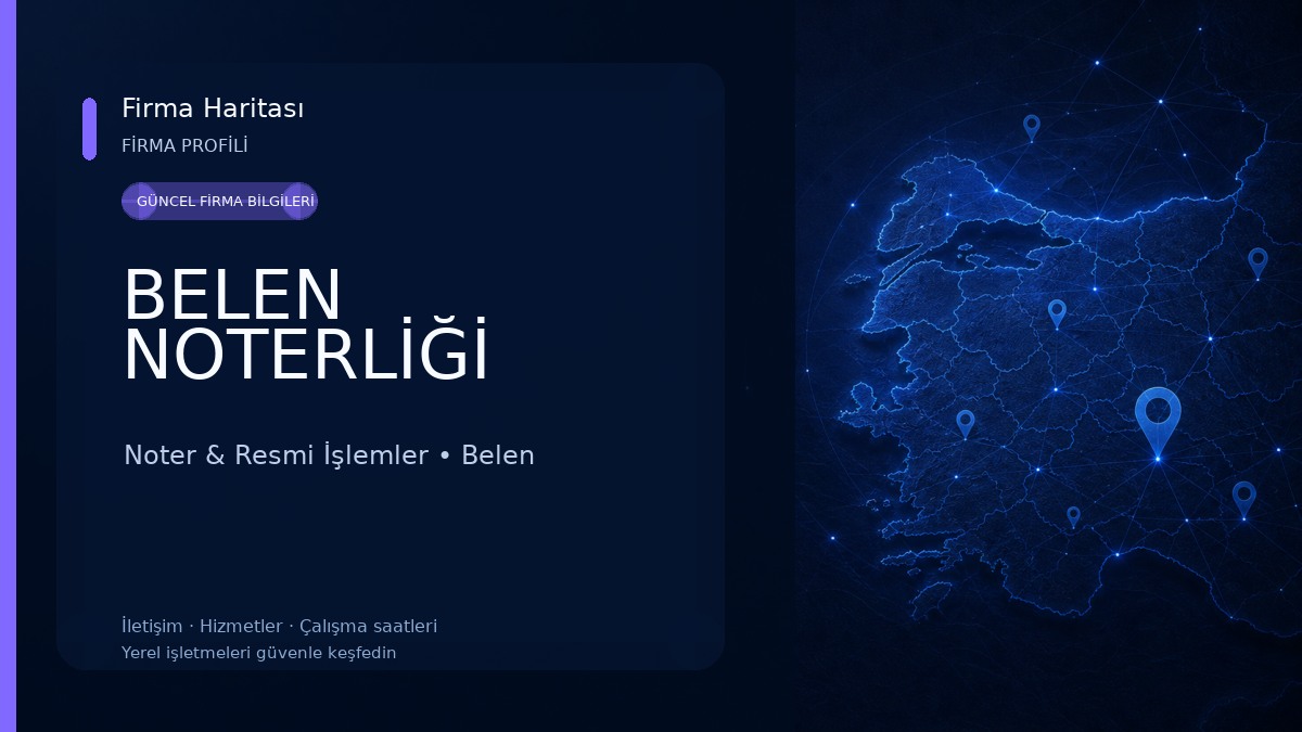 BELEN NOTERLİĞİ Noter & Resmi İşlemler