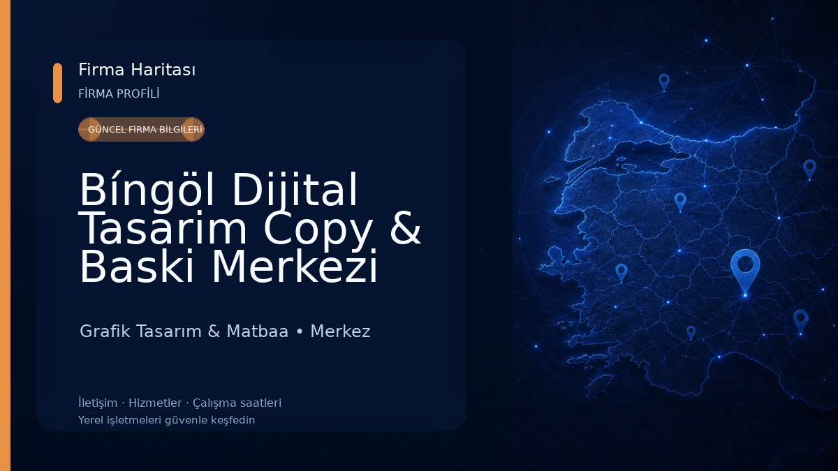 Bíngöl Dijital Tasarim Copy & Baski Merkezi Grafik Tasarım & Matbaa