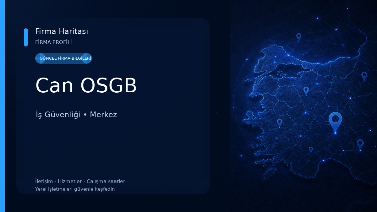 Can OSGB İş Güvenliği