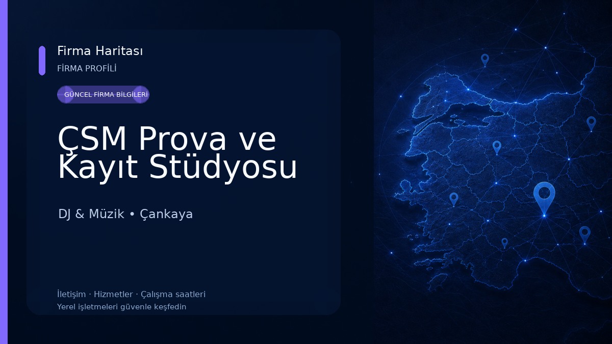 ÇSM Prova ve Kayıt Stüdyosu DJ & Müzik