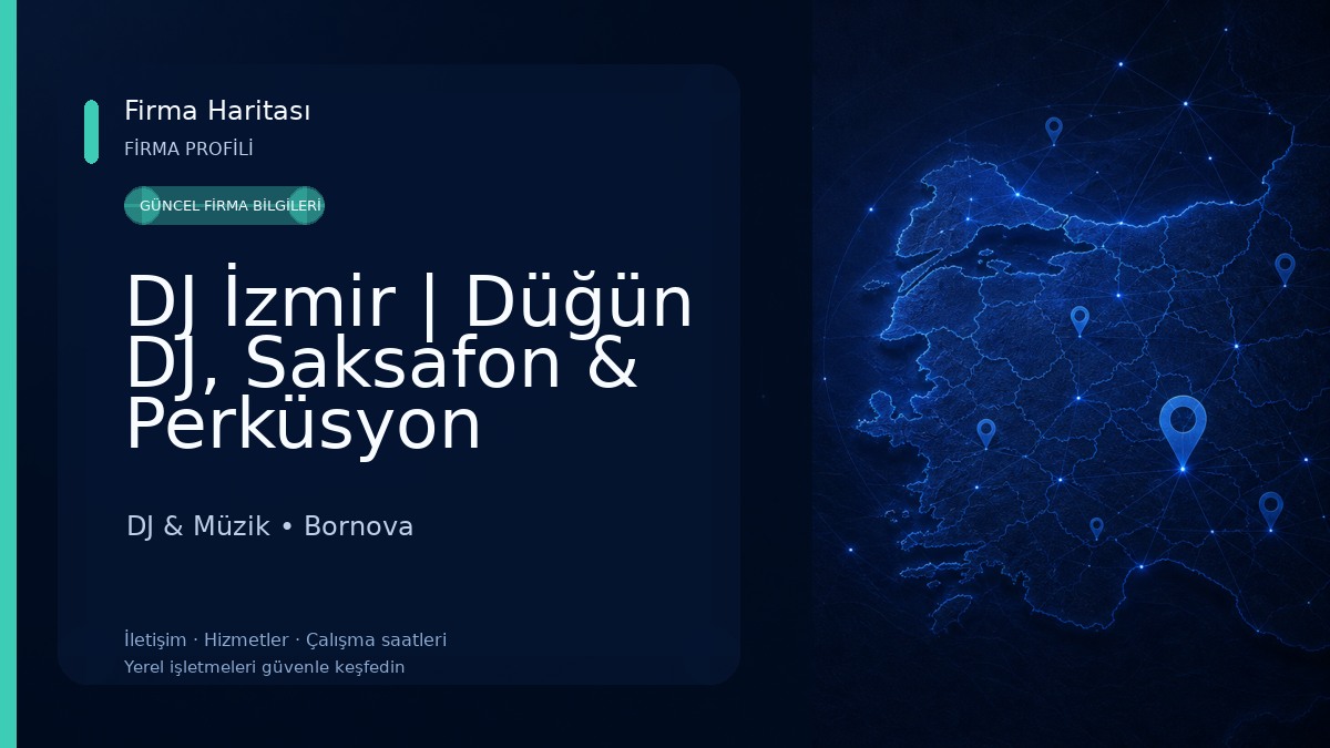 DJ İzmir | Düğün DJ, Saksafon & Perküsyon Performansı DJ & Müzik