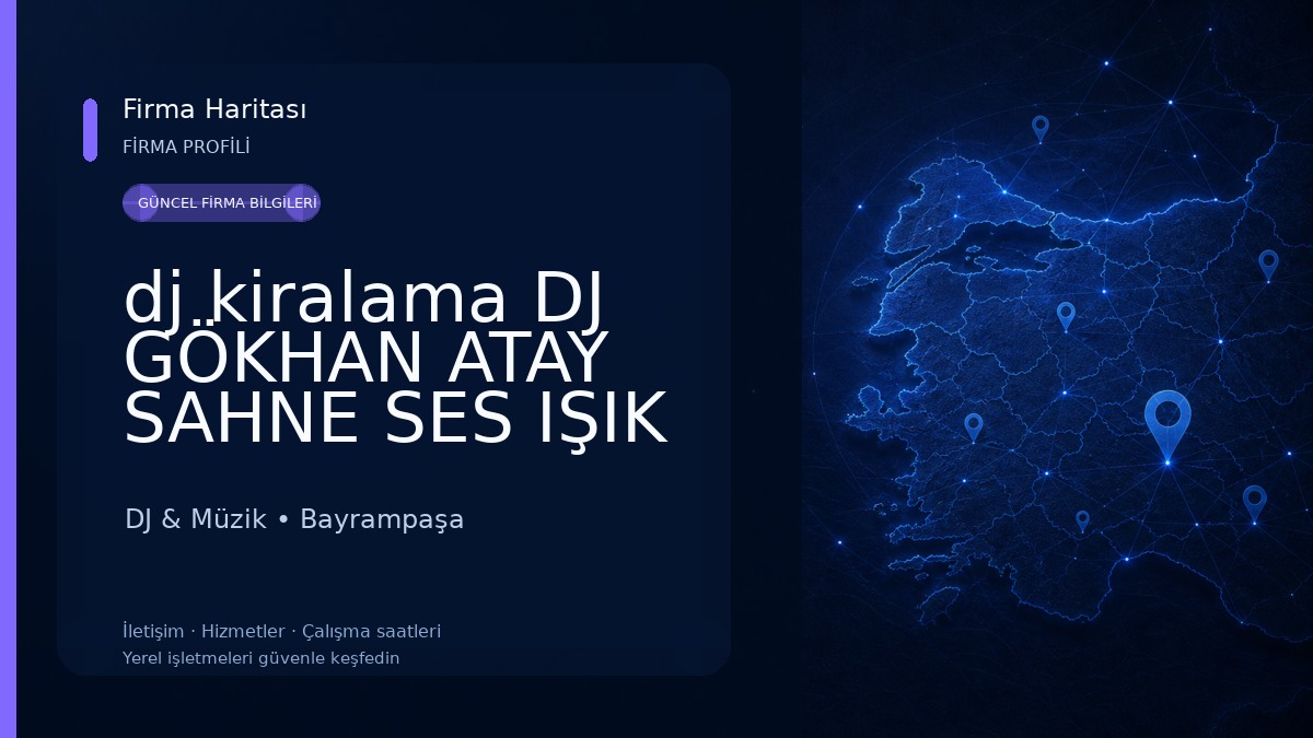 dj kiralama DJ GÖKHAN ATAY SAHNE SES IŞIK GÖRÜNTÜ SİSTEMLERİ DJ & Müzik