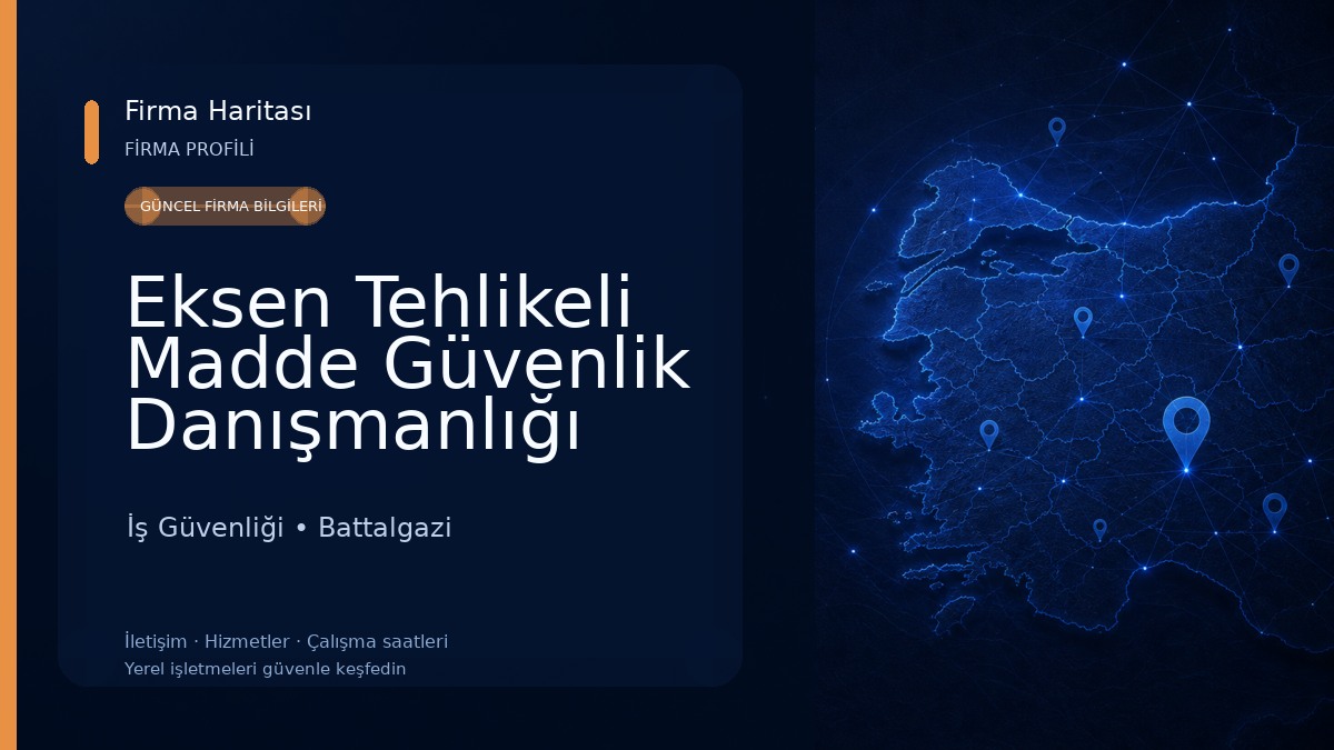 Eksen Tehlikeli Madde Güvenlik Danışmanlığı Hizmetleri Ltd.Şti İş Güvenliği