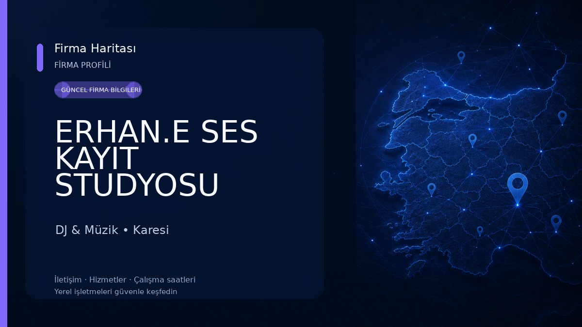 ERHAN.E SES KAYIT STUDYOSU BALIKESİR 