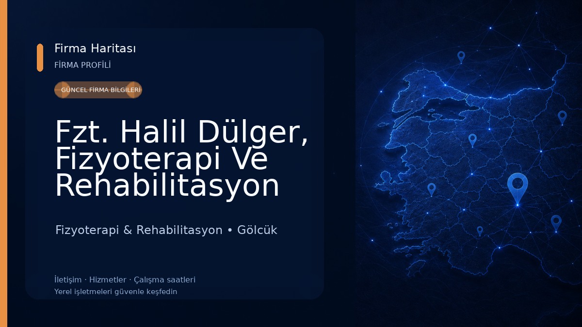 Fzt. Halil Dülger, Fizyoterapi Ve Rehabilitasyon Fizyoterapi & Rehabilitasyon
