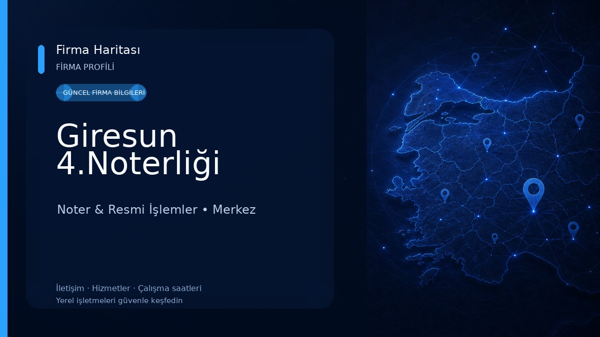 Giresun 4.Noterliği Noter & Resmi İşlemler