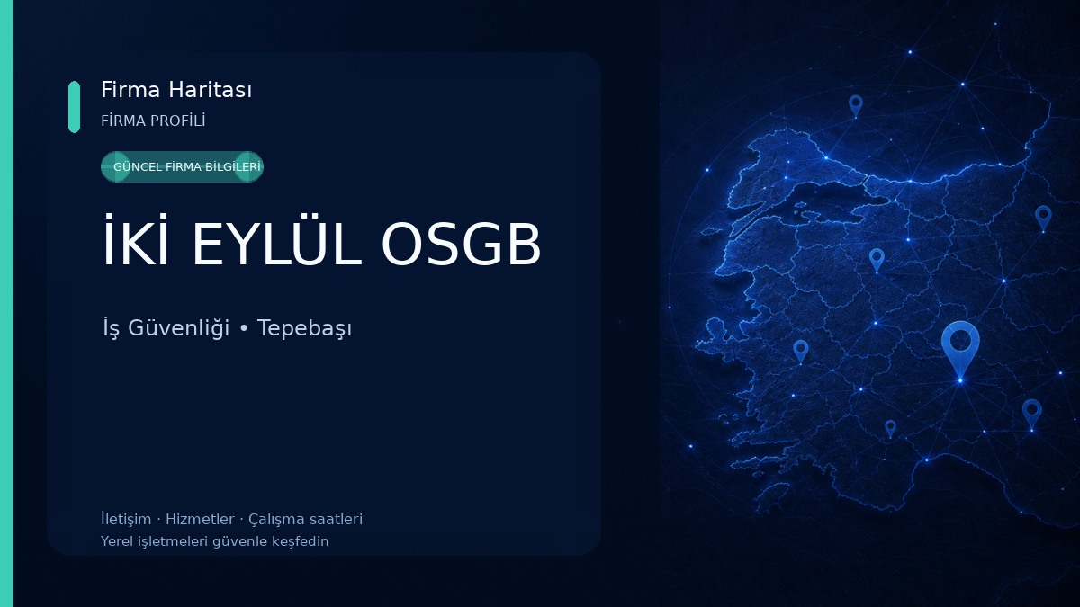 İKİ EYLÜL OSGB İş Güvenliği