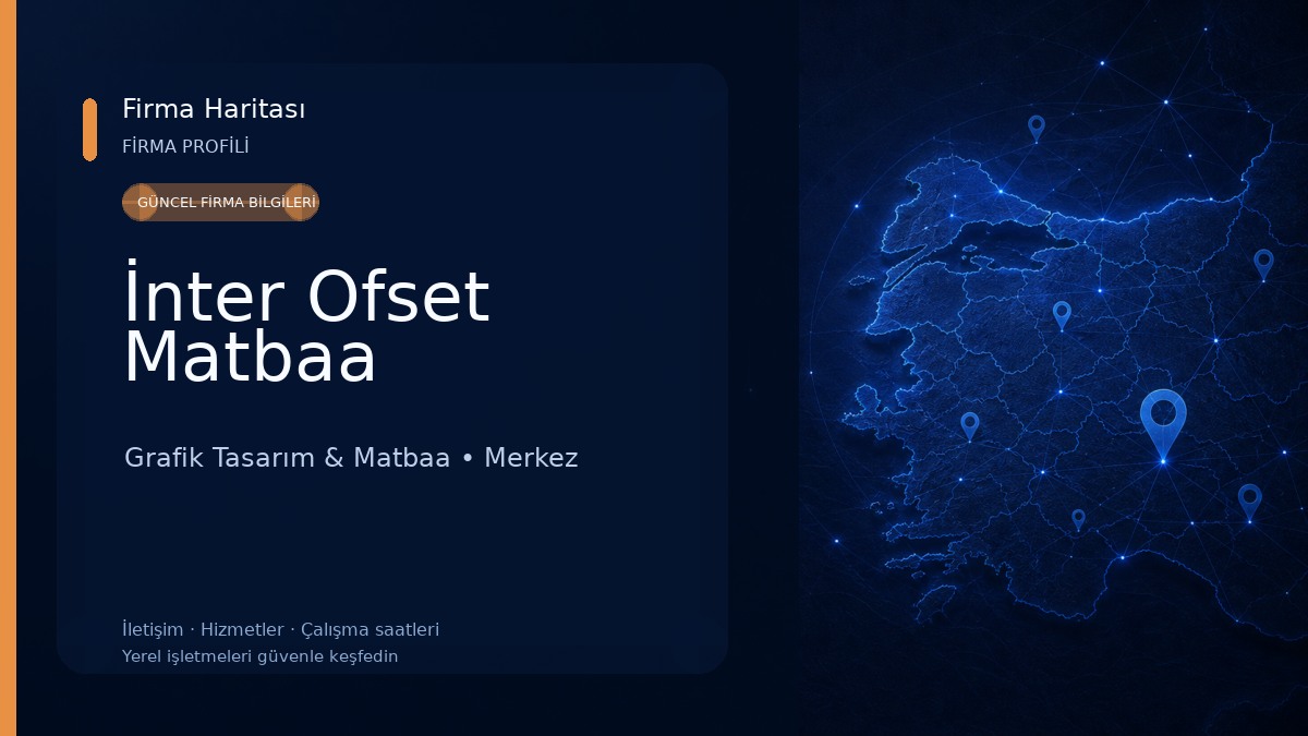 İnter Ofset Matbaa Grafik Tasarım & Matbaa