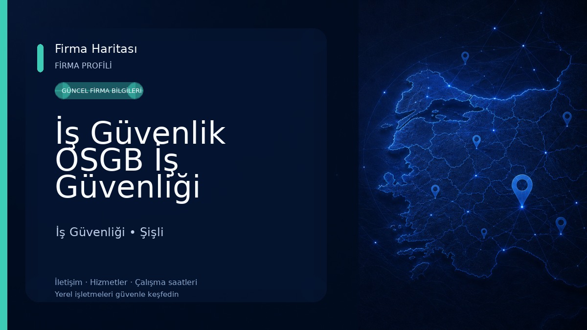 İş Güvenlik OSGB İş Güvenliği Malzemeleri İş Güvenliği