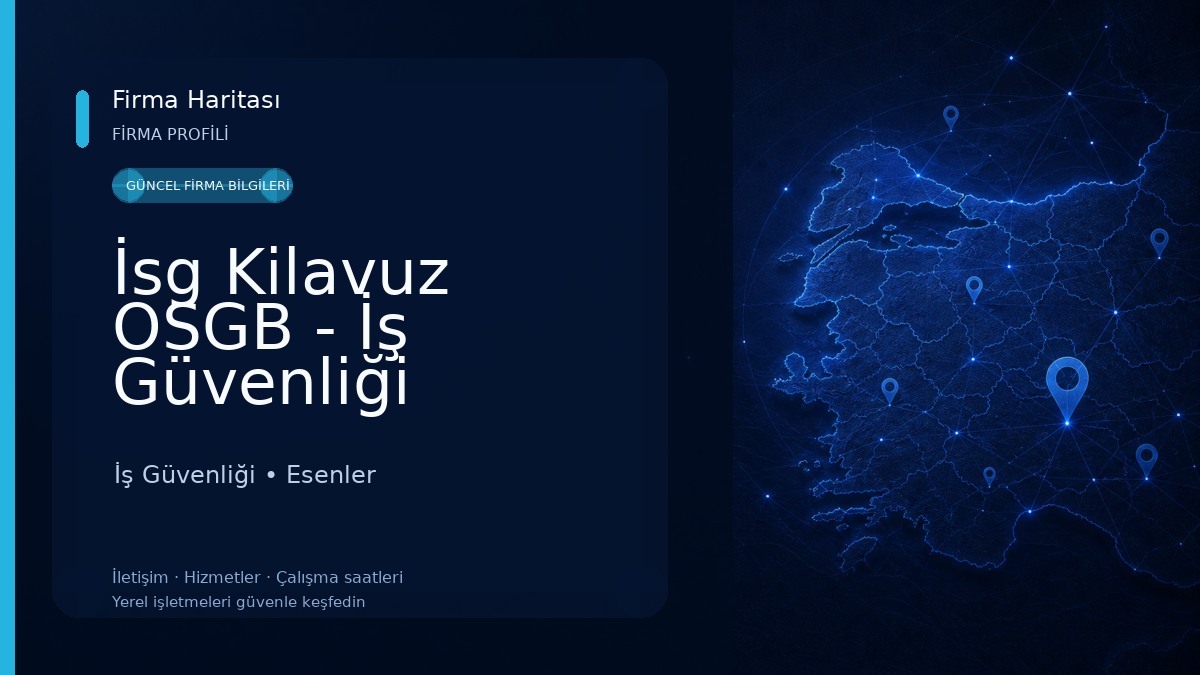 İsg Kilavuz OSGB - İş Güvenliği Uzmanı İş Güvenliği