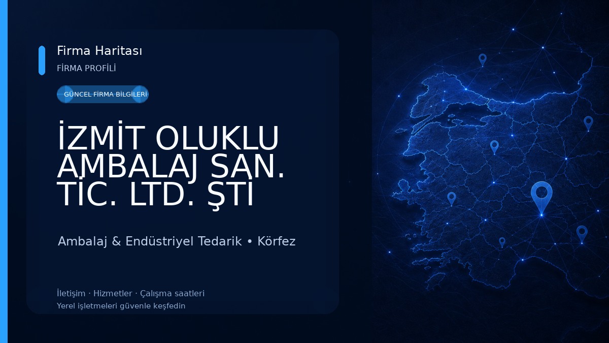 İZMİT OLUKLU AMBALAJ SAN. TİC. LTD. ŞTİ Ambalaj & Endüstriyel Tedarik