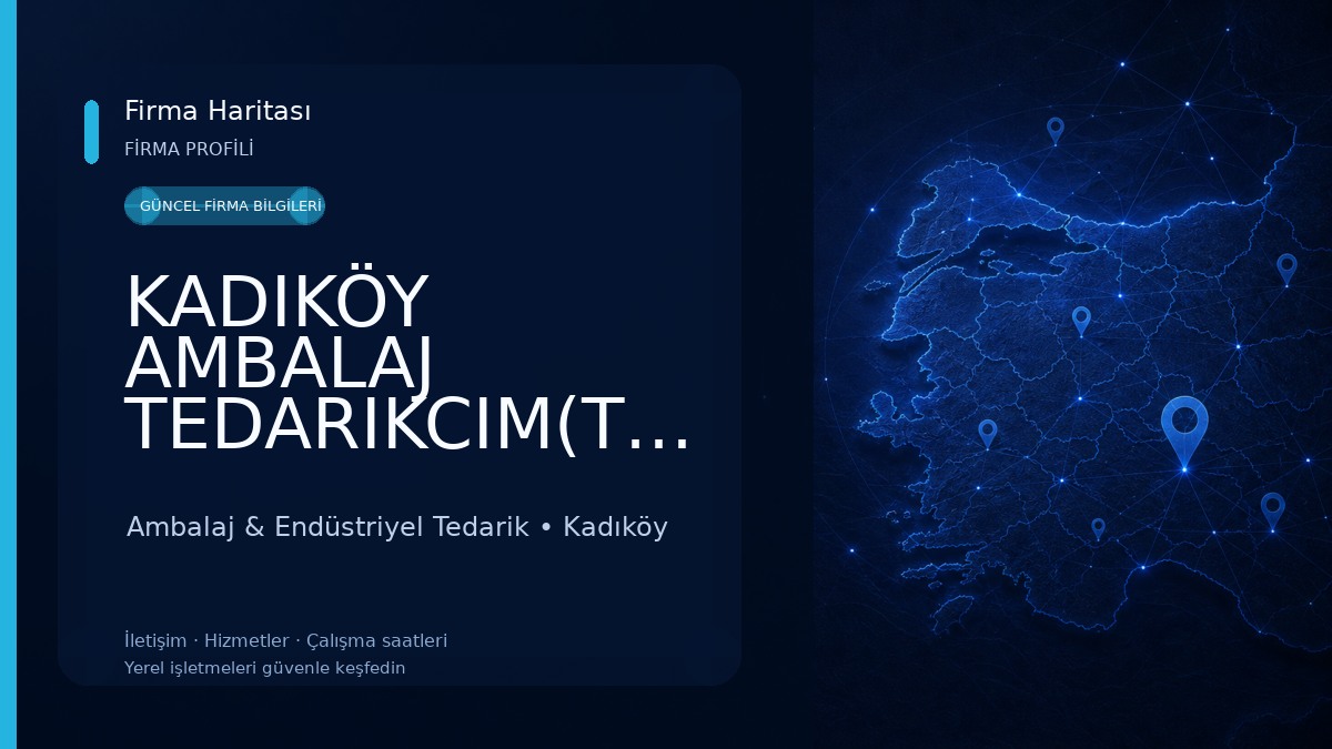 KADIKÖY AMBALAJ TEDARIKCIM(Temizlik ve Ambalaj Malzemecisi) Ambalaj & Endüstriyel Tedarik