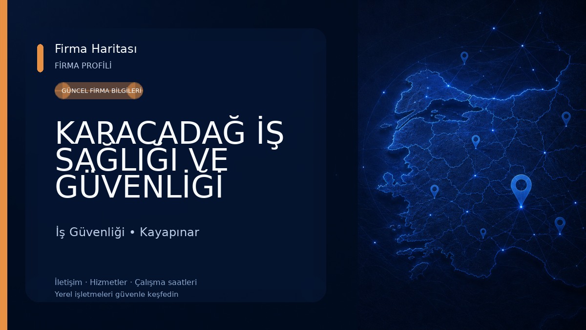 KARACADAĞ İŞ SAĞLIĞI VE GÜVENLİĞİ İş Güvenliği