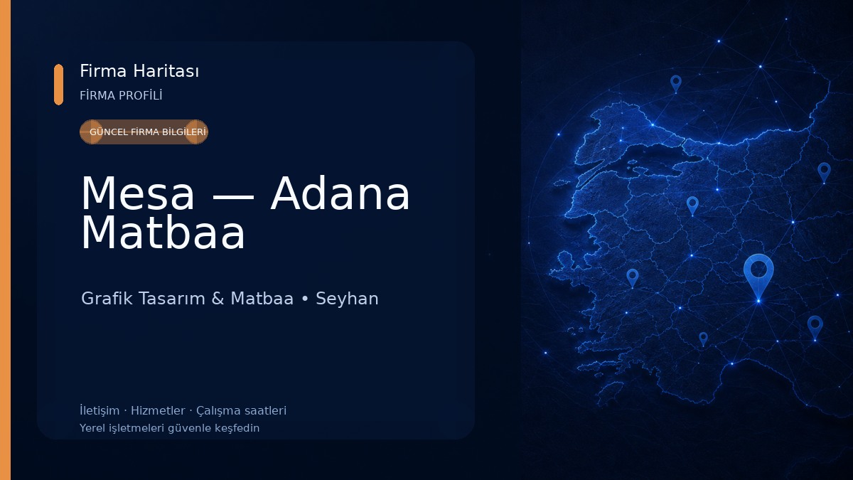 Mesa — Adana Matbaa Grafik Tasarım & Matbaa
