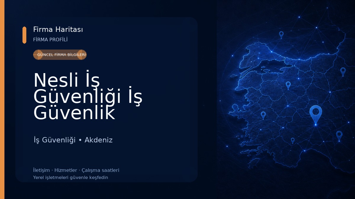 Nesli İş Güvenliği İş Güvenlik Malzemeleri İş Güvenliği