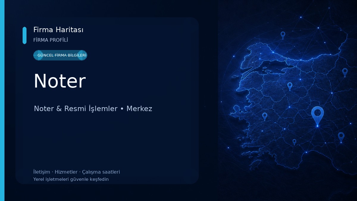 Noter Noter & Resmi İşlemler