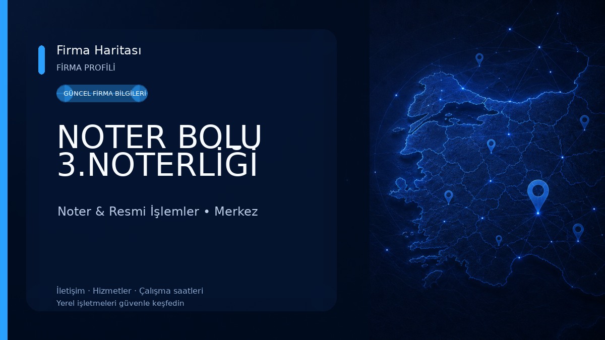 NOTER BOLU 3.NOTERLİĞİ Noter & Resmi İşlemler