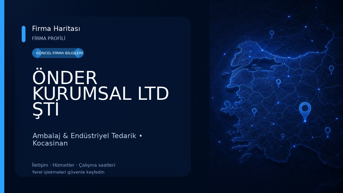 ÖNDER KURUMSAL LTD ŞTİ Ambalaj & Endüstriyel Tedarik