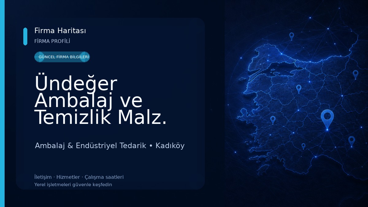 Ündeğer Ambalaj ve Temizlik Malz. Ambalaj & Endüstriyel Tedarik