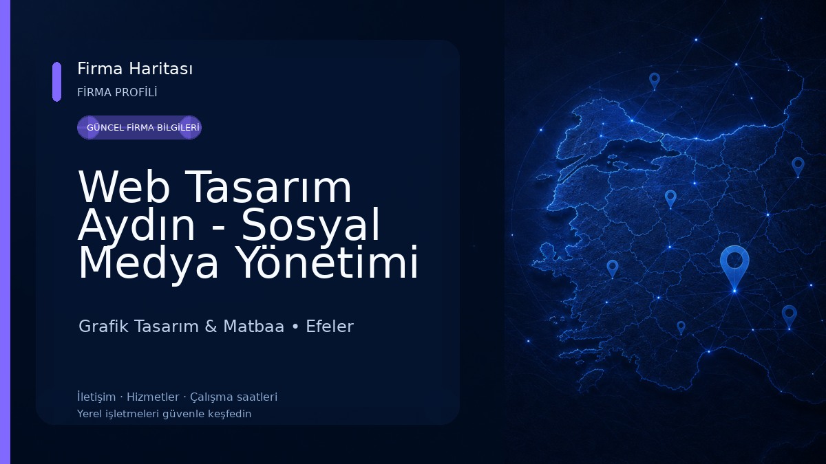 Web Tasarım Aydın - Sosyal Medya Yönetimi - Seo Optimizasyonu Grafik Tasarım & Matbaa