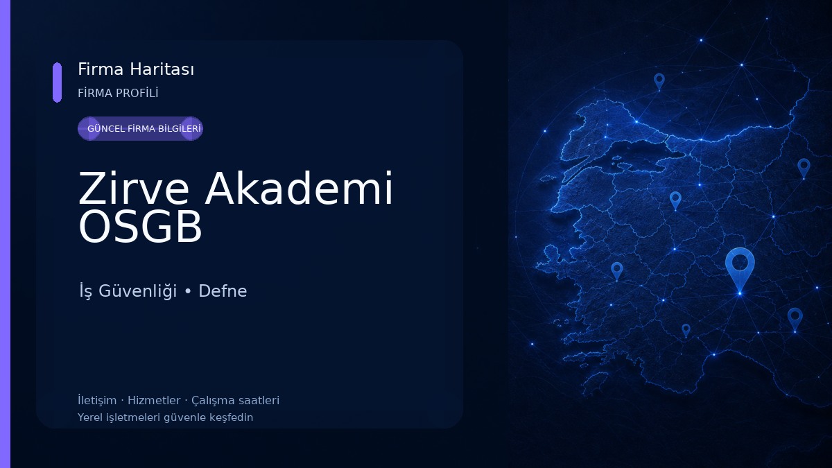 Zirve Akademi OSGB İş Güvenliği