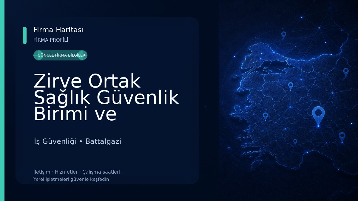 Zirve Ortak Sağlık Güvenlik Birimi ve Laboratuvar Hizmetleri İş Güvenliği